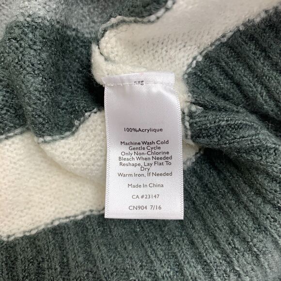 Talbots Soft Striped V Neck Sweater Womens M Medium Slouchy Acrylic Pullover - Picture 9 of 11